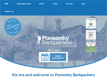 Tablet Screenshot of ponsonby-backpackers.co.nz